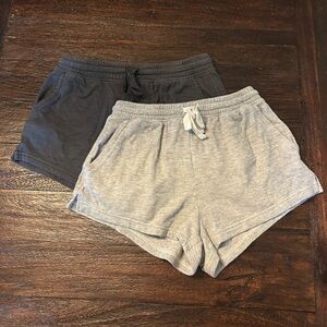 Aerie Casual Lounge Knit Dark Gray and Light Gray Shorts